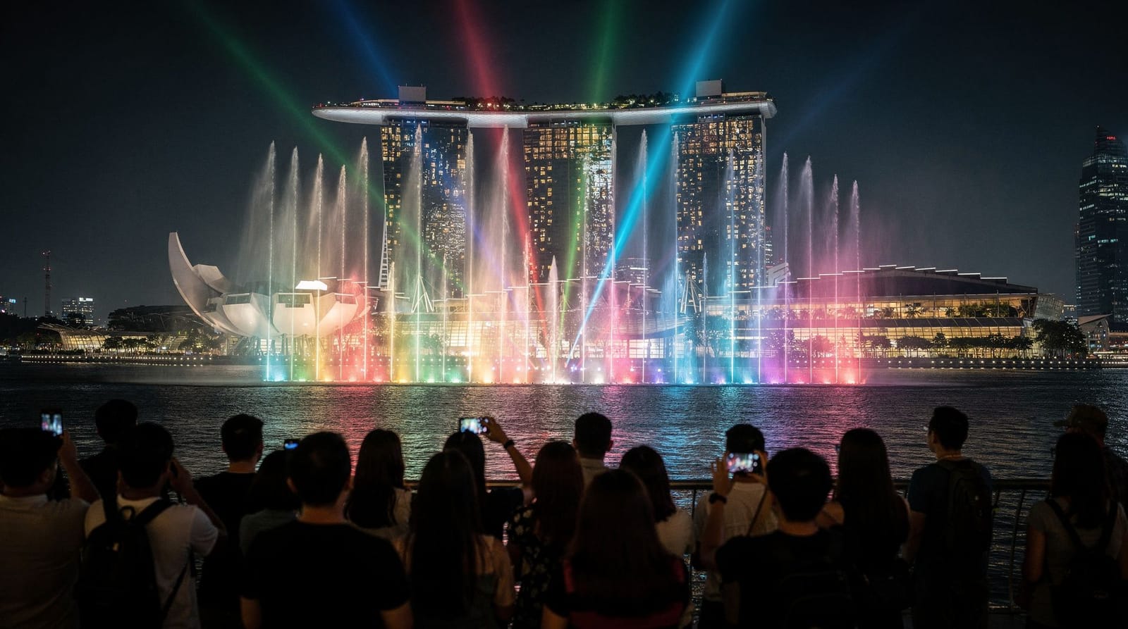 Spectra e Garden Rhapsody: gli spettacoli di luci gratuiti di Singapore spiegati